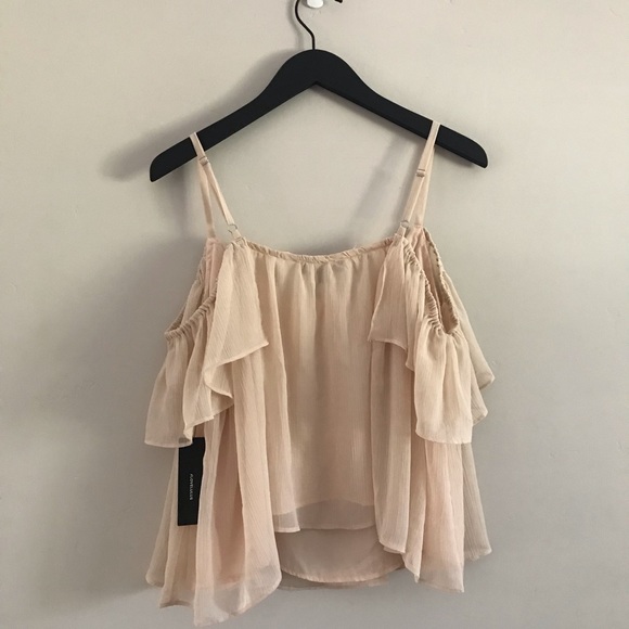 NWT Lulus | Got Me Moving Blush Pink Off-the-Shoulder Top | XL - Picture 6 of 13